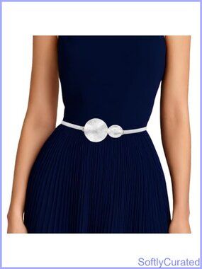 Skinny Stretch Metal Chain Belt Thin Waist Belt for Dress
